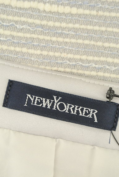 NEW YORKER（ニューヨーカー）の古着「ノーカラーボーダージャケット（ジャケット）」大画像６へ
