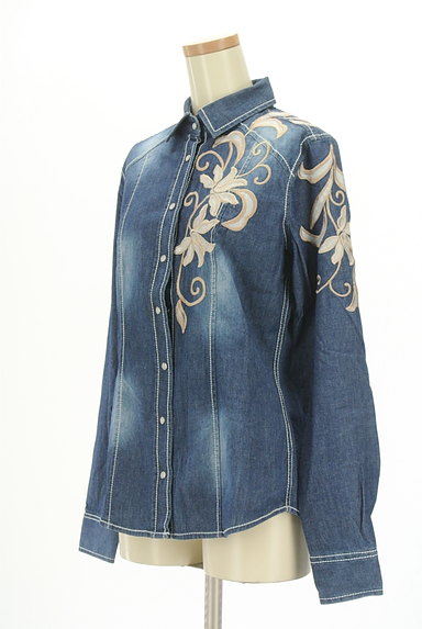 NARA CAMICIE（ナラカミーチェ）の古着「刺繍デニムシャツ（カジュアルシャツ）」大画像３へ