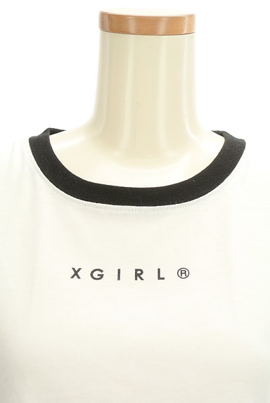 X-girl（エックスガール）の古着「シンプルコンパクトロゴカットソー（キャミソール・タンクトップ）」大画像４へ
