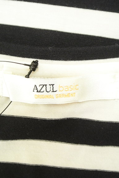 AZUL by moussy（アズールバイマウジー）の古着「ドロップショルダーボーダーTシャツ（Ｔシャツ）」大画像６へ