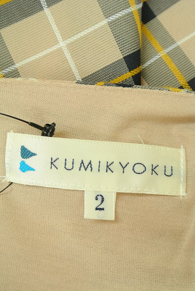 KUMIKYOKU（組曲）の古着「ウエストリボンチェック柄カットソー（カットソー・プルオーバー）」大画像６へ