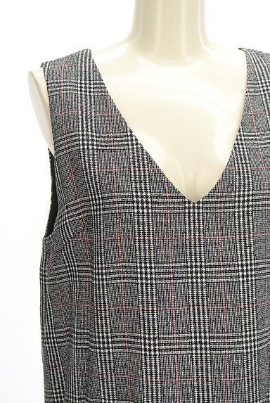 Couture Brooch（クチュールブローチ）の古着「チェック柄サロペット風ワンピース（ワンピース・チュニック）」大画像４へ