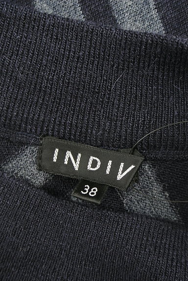 INDIVI（インディヴィ）の古着「ヘリンボーン柄七分袖ニット（ニット）」大画像６へ