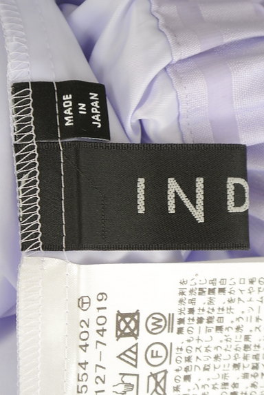 INDIVI（インディヴィ）の古着「斜めストライプ柄膝丈プリーツスカート（ロングスカート・マキシスカート）」大画像６へ