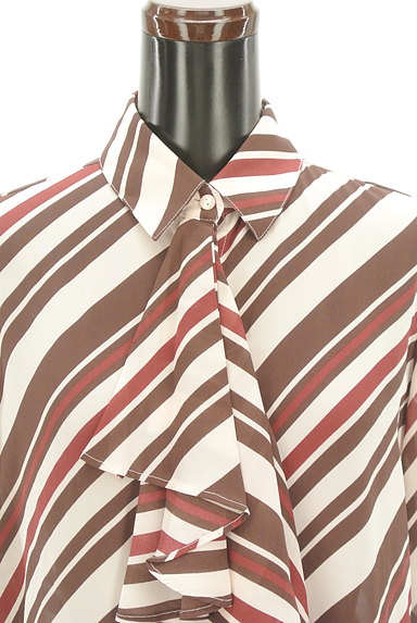 NARA CAMICIE（ナラカミーチェ）の古着「斜めマルチストライプシアーシャツ（カジュアルシャツ）」大画像４へ