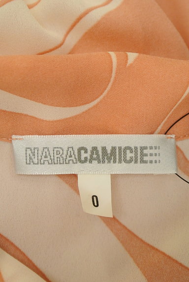 NARA CAMICIE（ナラカミーチェ）の古着「総柄ボウタイ５分袖ブラウス（ブラウス）」大画像６へ