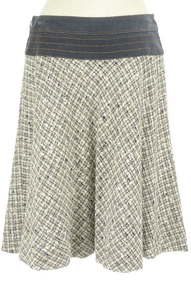 CARA O CRUZ（キャラオクルス）の古着「切替ツイードウールスカート（スカート）」大画像２へ