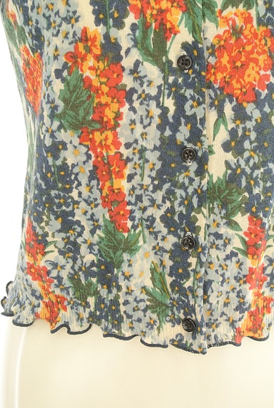 Lois CRAYON（ロイスクレヨン）の古着「花柄コンパクト７分袖カーディガン（カーディガン・ボレロ）」大画像５へ