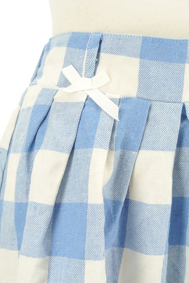LIZ LISA（リズリサ）の古着「リボン付きチェック柄フレアスカート（スカート）」大画像４へ