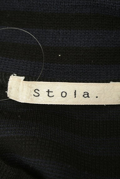 Stola.（ストラ）の古着「七分袖ハイネックボーダーニット（カットソー・プルオーバー）」大画像６へ