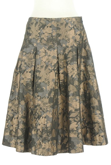 L'EQUIPE YOSHIE INABA（レキップヨシエイナバ）の古着「チュール付迷彩風花柄フレアスカート（スカート）」大画像１へ