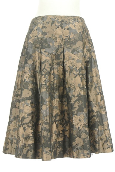L'EQUIPE YOSHIE INABA（レキップヨシエイナバ）の古着「チュール付迷彩風花柄フレアスカート（スカート）」大画像２へ