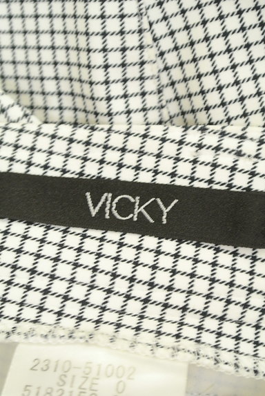 VICKY（ビッキー）の古着「チェック柄ストレッチクロップドパンツ（パンツ）」大画像６へ