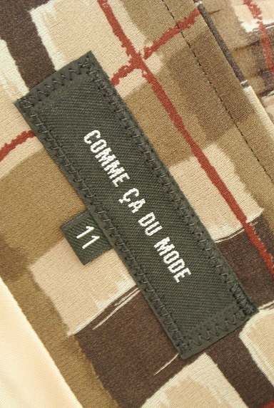 COMME CA DU MODE（コムサデモード）の古着「膝下丈チェック柄シアースカート（ロングスカート・マキシスカート）」大画像６へ