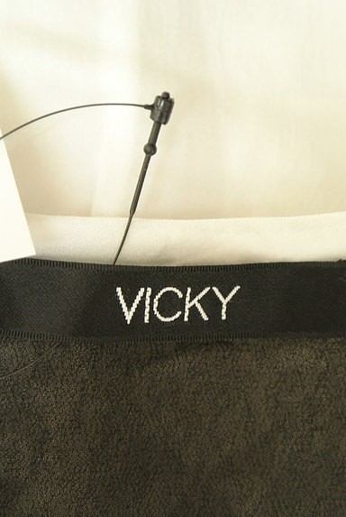 VICKY（ビッキー）の古着「刺しゅう切替シアーカットソー（ニット）」大画像６へ