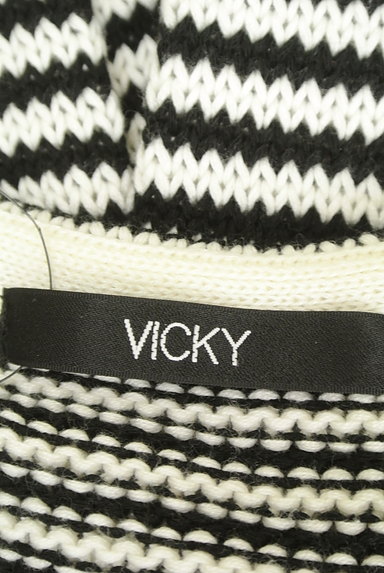 VICKY（ビッキー）の古着「バイカラーボーダーカーディガン（カーディガン・ボレロ）」大画像６へ