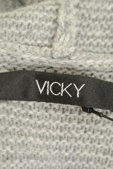 VICKY（ビッキー）の古着「フード付きミドルカーディガン（ベスト・ジレ）」大画像６へ