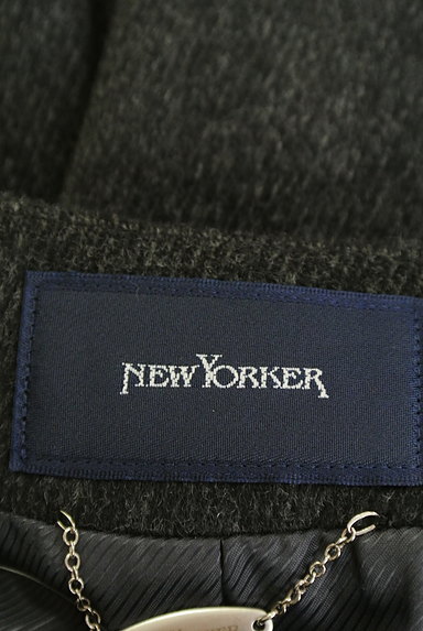 NEW YORKER（ニューヨーカー）の古着「ノーカラーミドル丈ウールコート（コート）」大画像６へ