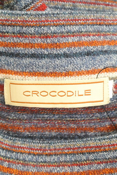 Crocodile（クロコダイル）の古着「マルチボーダーハイネックニット（ニット）」大画像６へ