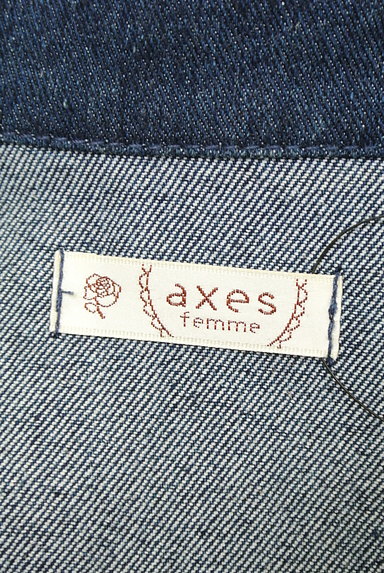 axes femme（アクシーズファム）の古着「花刺繍レースデニムジャケット（ジャケット）」大画像６へ