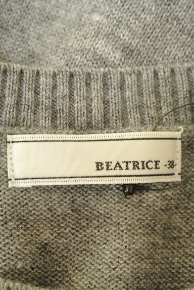 BEATRICE（ベアトリス）の古着「ファー＆ビジューデザインニット（セーター）」大画像６へ