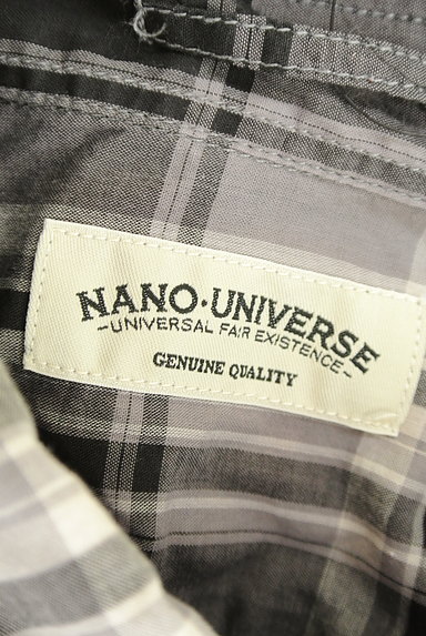 nano・universe（ナノユニバース）の古着「ロールアップ７分袖チェック柄シャツ（カジュアルシャツ）」大画像６へ