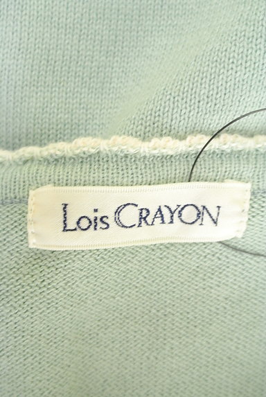 Lois CRAYON（ロイスクレヨン）の古着「ロゴ刺繍入りロールアップ袖カーデ（カーディガン・ボレロ）」大画像６へ