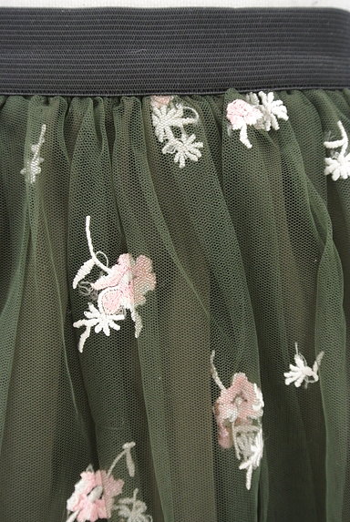 31 Sons de mode（トランテアン ソン ドゥ モード）の古着「花柄刺繍チュールフレアスカート（スカート）」大画像４へ