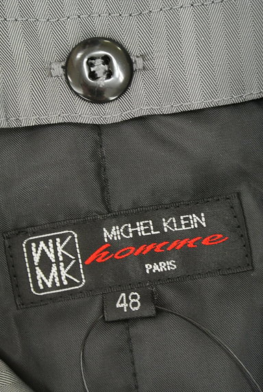 MK MICHEL KLEIN（エムケーミッシェルクラン）の古着「微光沢ストライプ柄トレンチコート（コート）」大画像６へ