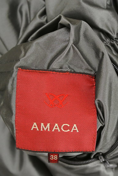 AMACA（アマカ）の古着「ラメニット×光沢リバーシブルダウン（ダウンジャケット・ダウンコート）」大画像６へ