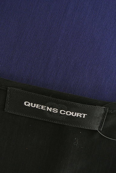 QUEENS COURT（クイーンズコート）の古着「装飾ネックラインバイカラーカットソー（カットソー・プルオーバー）」大画像６へ