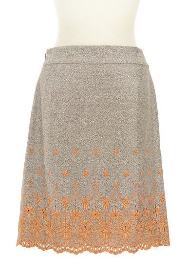 SunaUna（スーナウーナ）の古着「光沢刺繍ラメウールスカート（ミニスカート）」大画像２へ