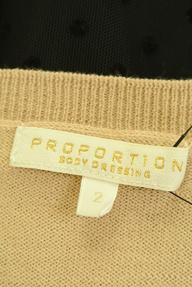 PROPORTION BODY DRESSING（プロポーションボディ ドレッシング）の古着「ニット×チュールドッキングワンピース（ワンピース・チュニック）」大画像６へ