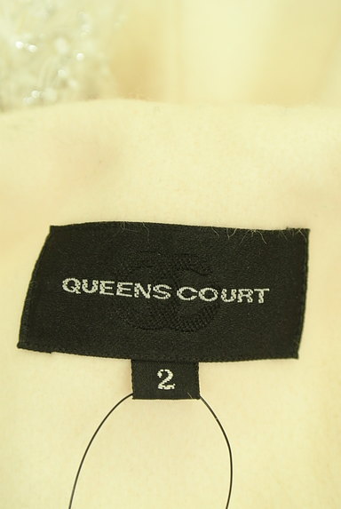 QUEENS COURT（クイーンズコート）の古着「ラメニットフリンジロングウールコート（コート）」大画像６へ