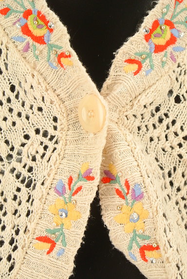 Hamble by par Avion（ハンブル　バイ　パラビオン）の古着「花刺繍透かし編みカーディガン（カーディガン・ボレロ）」大画像４へ