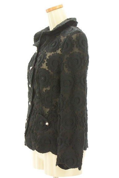 ITALIYA（伊太利屋）の古着「花刺繍オーガンジージャケット（ジャケット）」大画像３へ