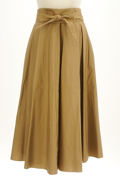 STRAWBERRY-FIELDS（ストロベリーフィールズ）の古着「ウエストリボンミモレ丈フレアスカート（ロングスカート・マキシスカート）」大画像１へ