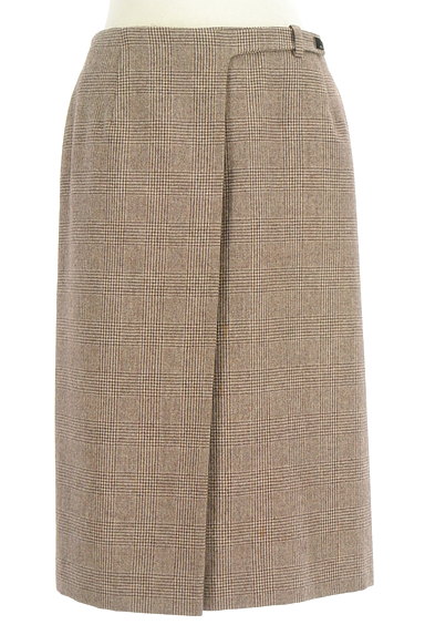 Ralph Lauren（ラルフローレン）の古着「膝下丈チェック柄ラップタイトスカート（スカート）」大画像１へ