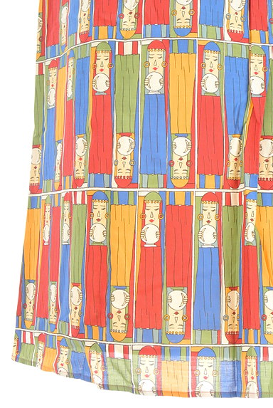Jocomomola（ホコモモラ）の古着「カラフルプリントミモレ丈スカート（ロングスカート・マキシスカート）」大画像５へ