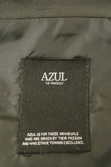 AZUL by moussy（アズールバイマウジー）の古着「ノーカラーエコレザージャケット（トレンチコート）」大画像６へ