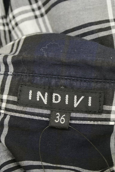 INDIVI（インディヴィ）の古着「シアーチェック柄シャツ（カジュアルシャツ）」大画像６へ