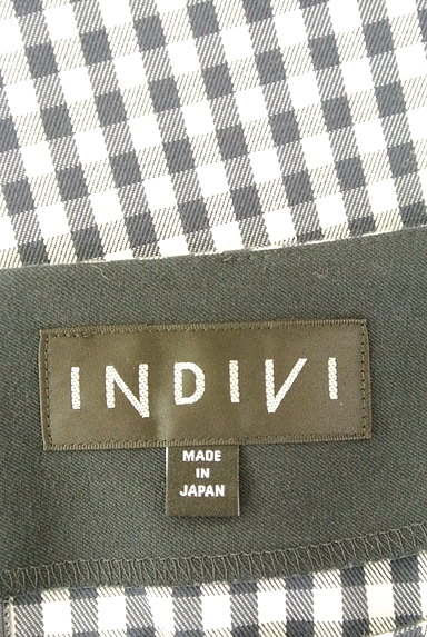 INDIVI（インディヴィ）の古着「チェック切替タイトミモレスカート（ロングスカート・マキシスカート）」大画像６へ