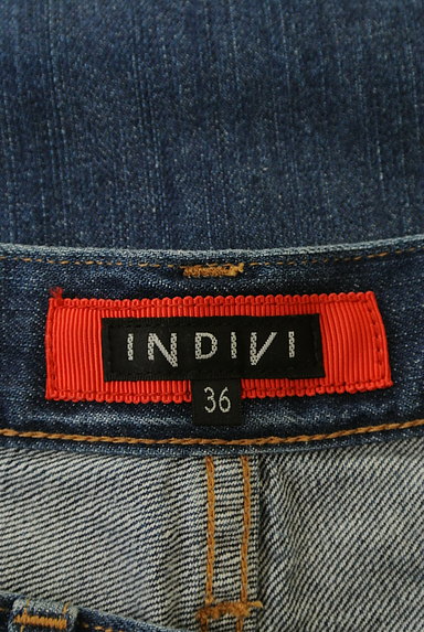 INDIVI（インディヴィ）の古着「ワイドデニムパンツ（デニムパンツ）」大画像６へ