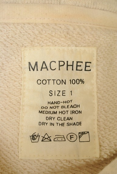 MACPHEE（マカフィー）の古着「ジップアップスウェットパーカー（スウェット・パーカー）」大画像６へ