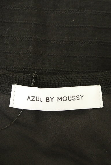AZUL by moussy（アズールバイマウジー）の古着「刺繍ボーダーＶネックＴシャツ（Ｔシャツ）」大画像６へ