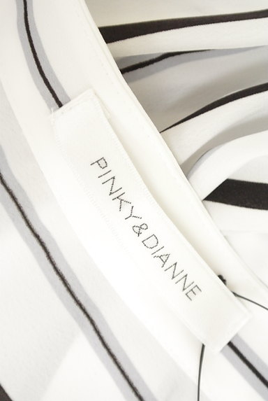 Pinky＆Dianne（ピンキー＆ダイアン）の古着「Ｖネックストライプ柄シフォンカットソー（カットソー・プルオーバー）」大画像６へ