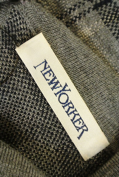 NEW YORKER（ニューヨーカー）の古着「襟付きチェック柄ニットトップス（ニット）」大画像６へ