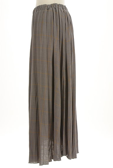 Melan Cleuge（メランクルージュ）の古着「チェック柄ドレープロングスカート（ロングスカート・マキシスカート）」大画像３へ