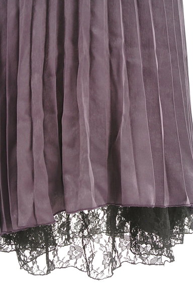 axes femme（アクシーズファム）の古着「裾レースサテンプリーツロングスカート（ロングスカート・マキシスカート）」大画像５へ
