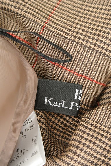 KarL Park Lane（カールパークレーン）の古着「チェック柄タックミモレスカート（スカート）」大画像６へ